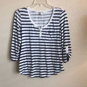 Banana Republic Navy and white striped